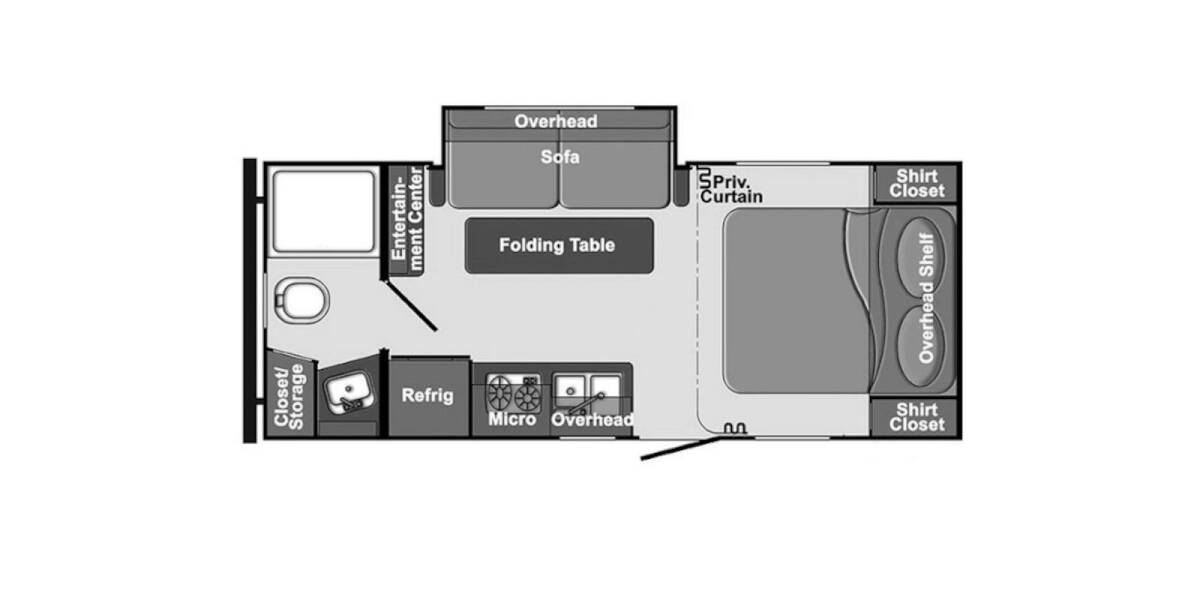 2021 Gulf Stream Envision SVT Series 21QBS Travel Trailer at Lake Country RV STOCK# XM3045522 Floor plan Layout Photo