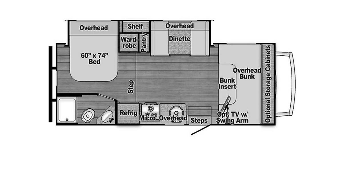 2021 Gulf Stream Conquest Ford 6245 Class C at Lake Country RV STOCK# 1MDC33797 Floor plan Layout Photo