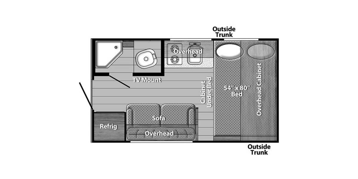 2024 Gulf Stream Trail Boss 150RD Travel Trailer at Lake Country RV STOCK# R6017859 Floor plan Layout Photo