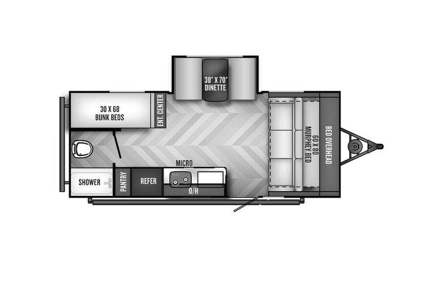 2022 Palomino PaloMini 189BHS  at Lake Country RV STOCK# NN056834 Floor plan Layout Photo