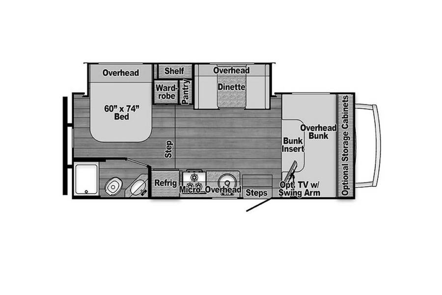 2021 Gulf Stream Conquest 6245 Class C at Lake Country RV STOCK# 0NDC07824 Floor plan Layout Photo