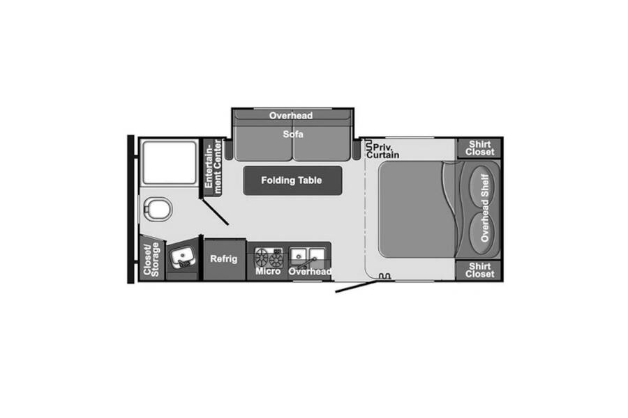 2021 Gulf Stream Envision SVT Series 21QBS Travel Trailer at Lake Country RV STOCK# XM3045522 Floor plan Layout Photo