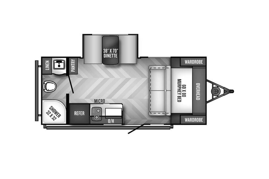 2022 Palomino PaloMini 186RBS  at Lake Country RV STOCK# NN058018 Floor plan Layout Photo