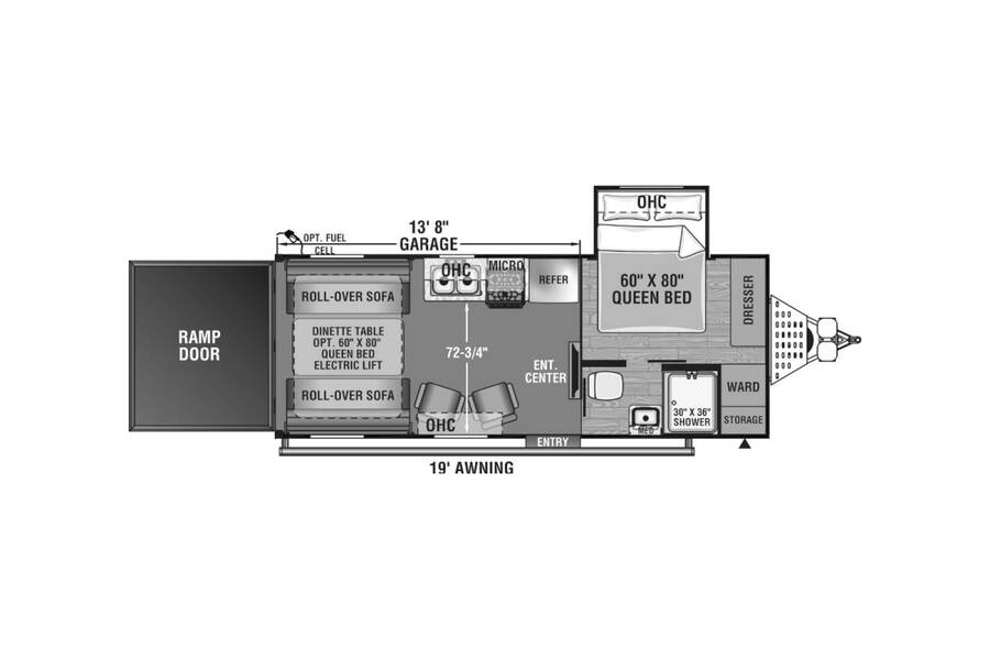2022 Work and Play 21LT Travel Trailer at Lake Country RV STOCK# NW024481 Floor plan Layout Photo