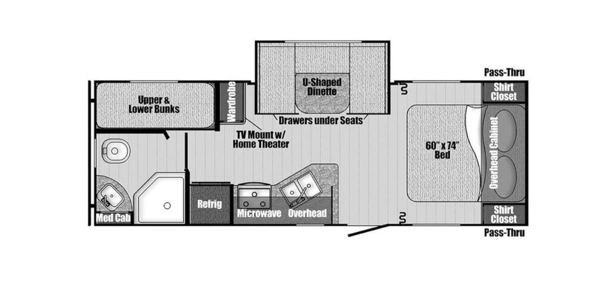 2022 Gulf Stream Vintage Cruiser 23QBS Travel Trailer at Lake Country RV STOCK# N7059768 Floor plan Layout Photo