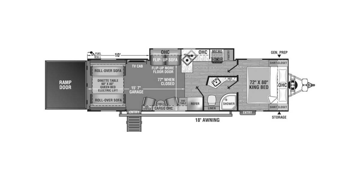 2023 Work and Play Toy Hauler 29SS Travel Trailer at Lake Country RV STOCK# PW025915 Floor plan Layout Photo