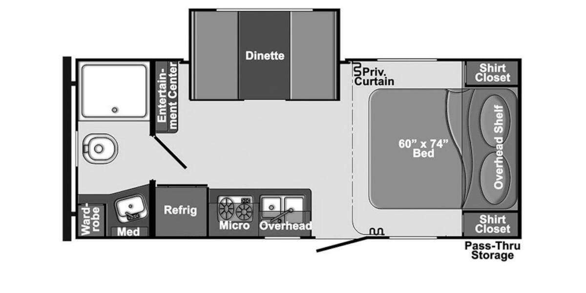 2023 Gulf Stream Envision SVT Series 21QBD Travel Trailer at Lake Country RV STOCK# PG012254 Floor plan Layout Photo