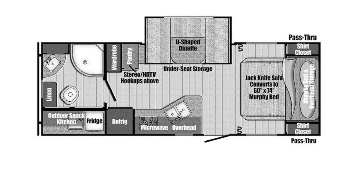 2023 Gulf Stream Vintage Cruiser 23MBS Travel Trailer at Lake Country RV STOCK# P7066330 Floor plan Layout Photo
