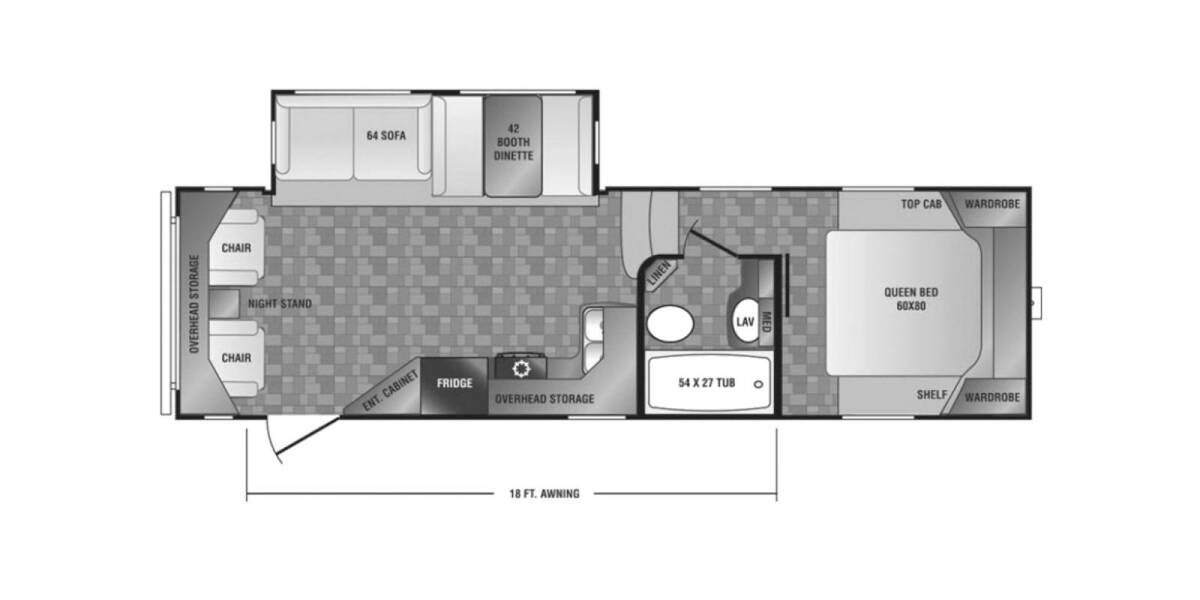 2014 CrossRoads Cruiser Aire 28RL Fifth Wheel at Lake Country RV STOCK# EE013323 Floor plan Layout Photo