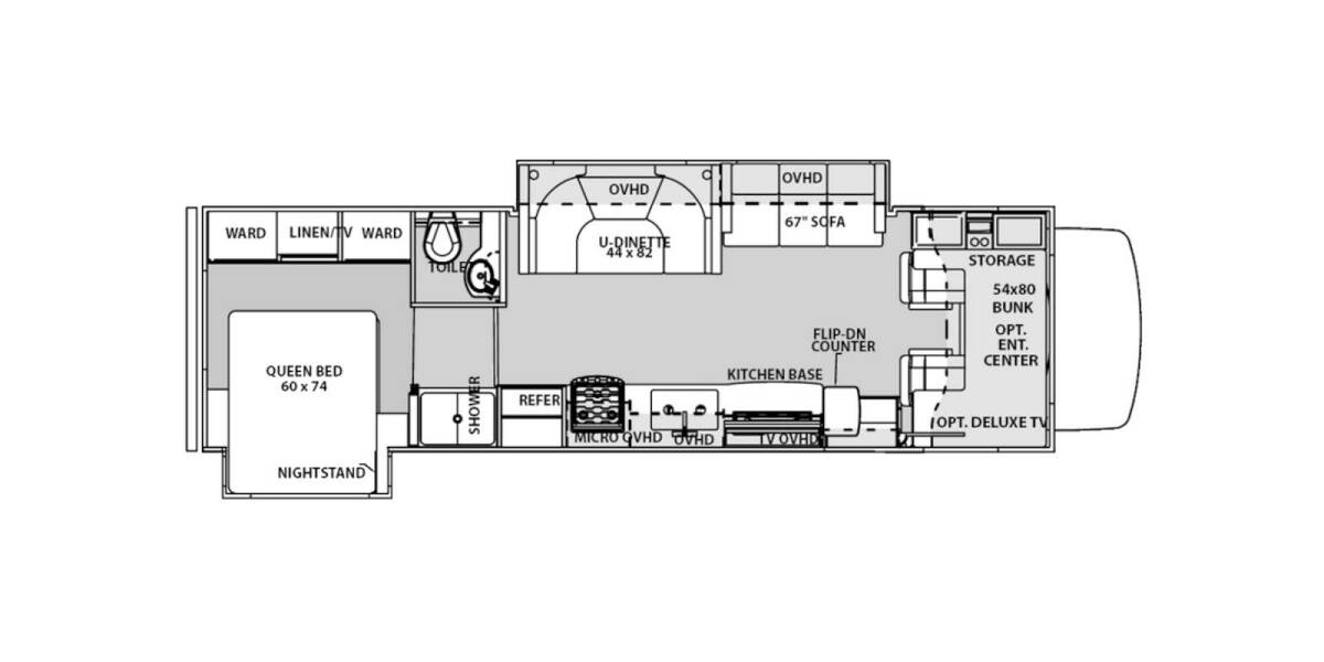 2012 Sunseeker Ford 3010DS Class C at Lake Country RV STOCK# CF021977 Floor plan Layout Photo