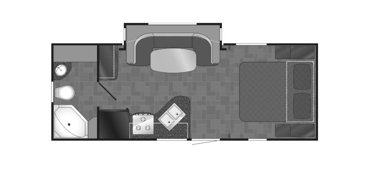 2016 Heartland North Trail Ultra-Lite 21FBS Travel Trailer at Lake Country RV STOCK# GE305555 Floor plan Layout Photo